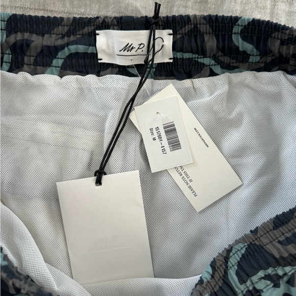 Mr P Straight-Leg Mid-Length Printed Swim Shorts - M - Picture 7 of 8